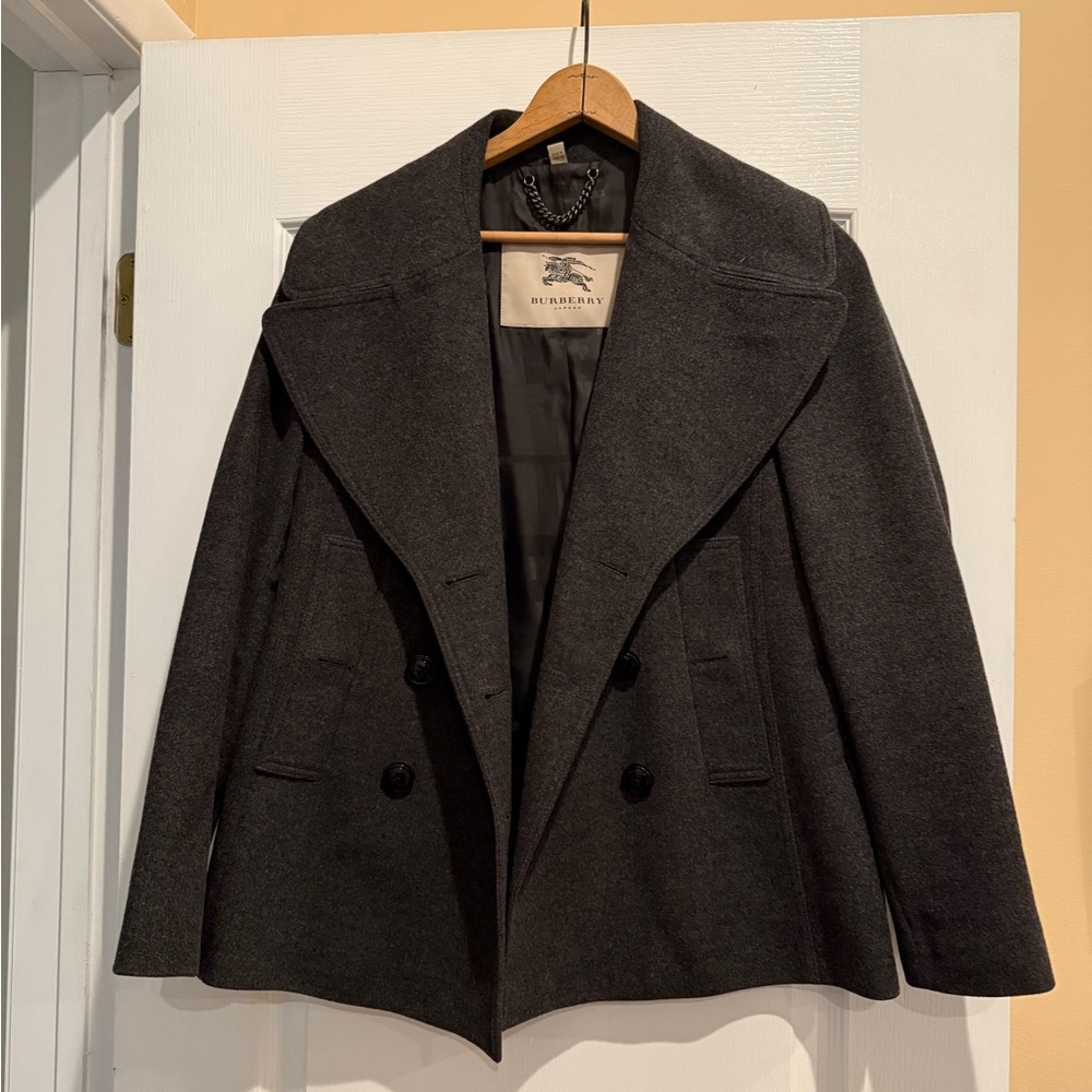 Burberry Wool Cashmere Blend Peacoat